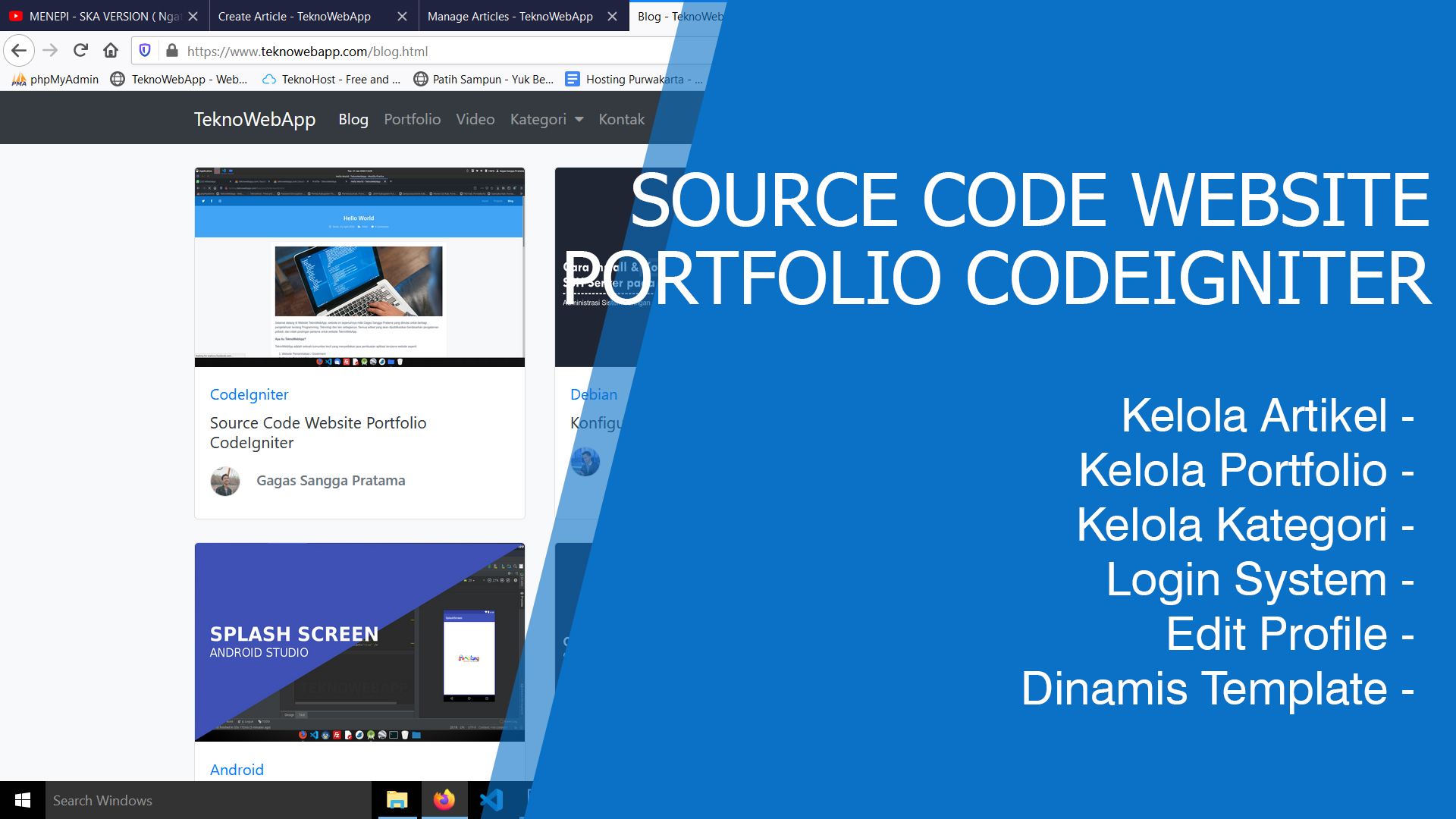 Source Code Website Portfolio CodeIgniter